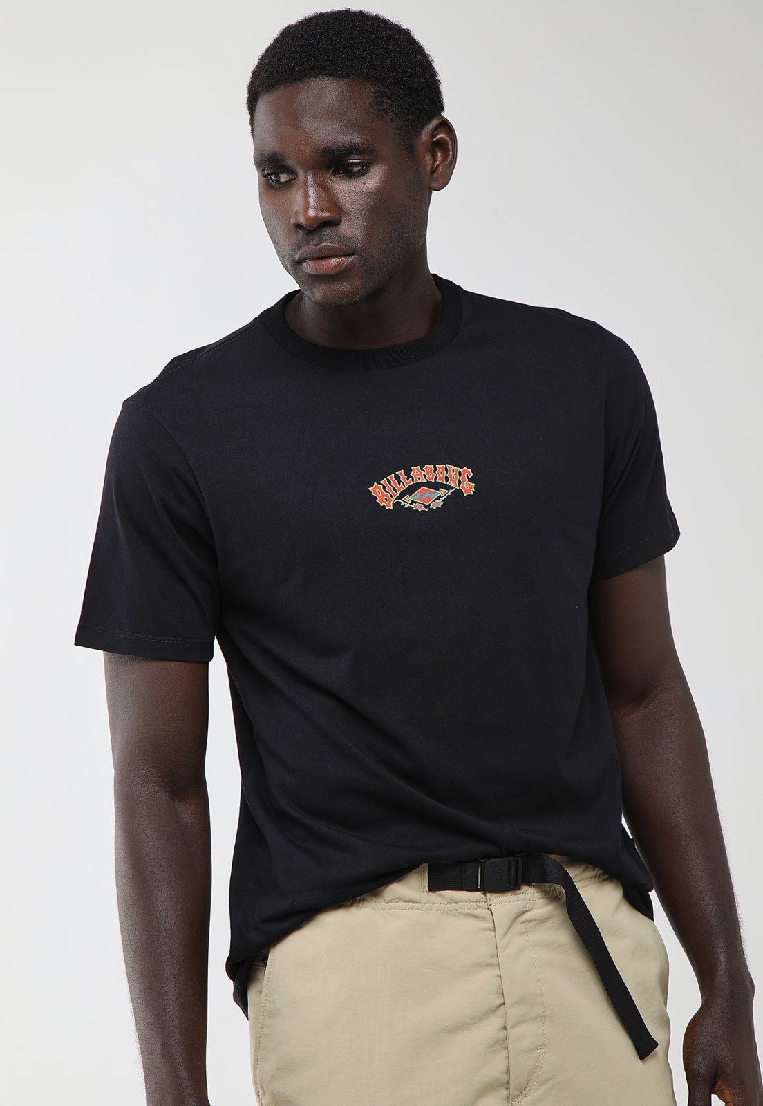 Camiseta Masculina Billabong Rose Arch Preta