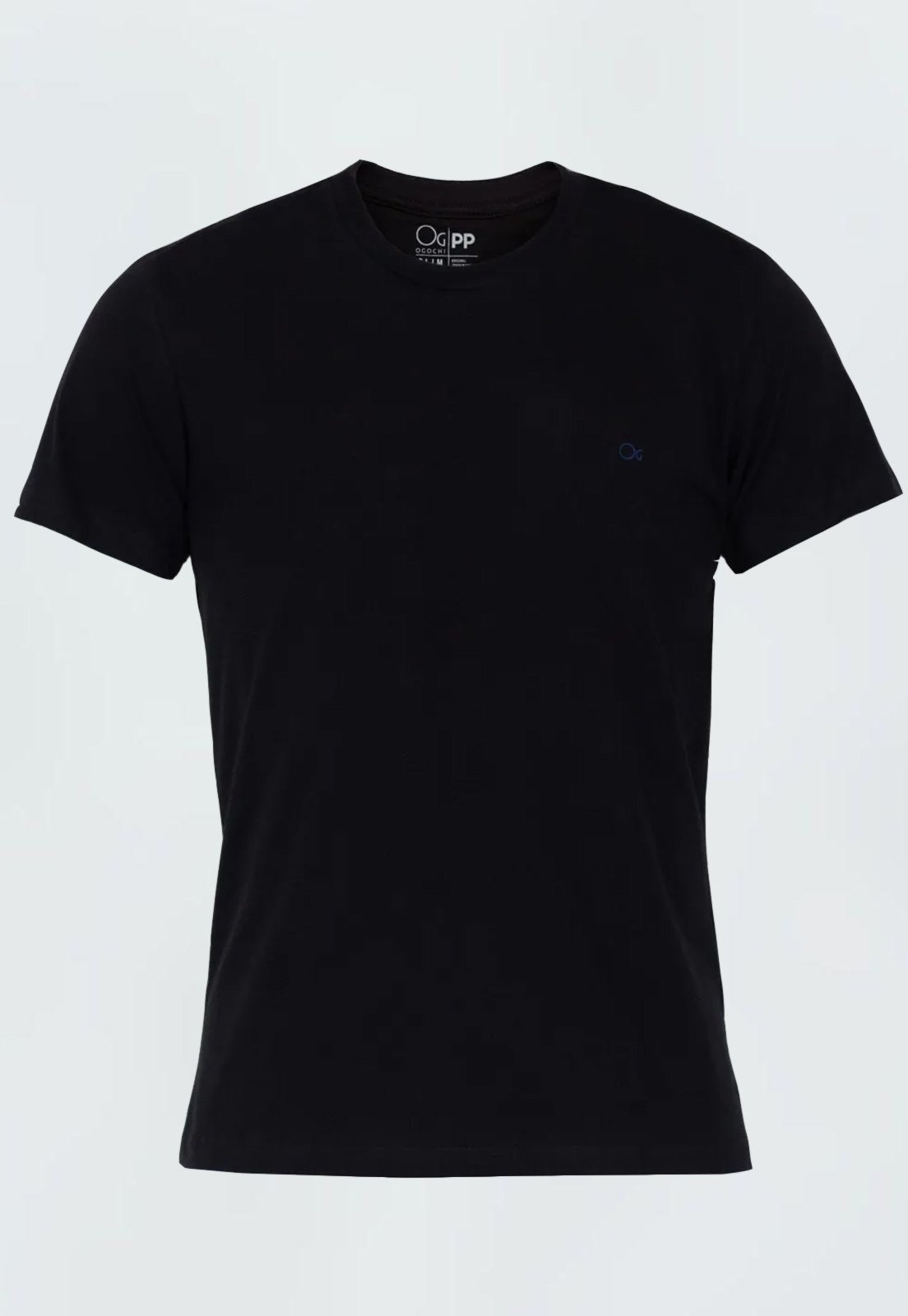 Camiseta Basica Ogochi Slim Fit. Preto