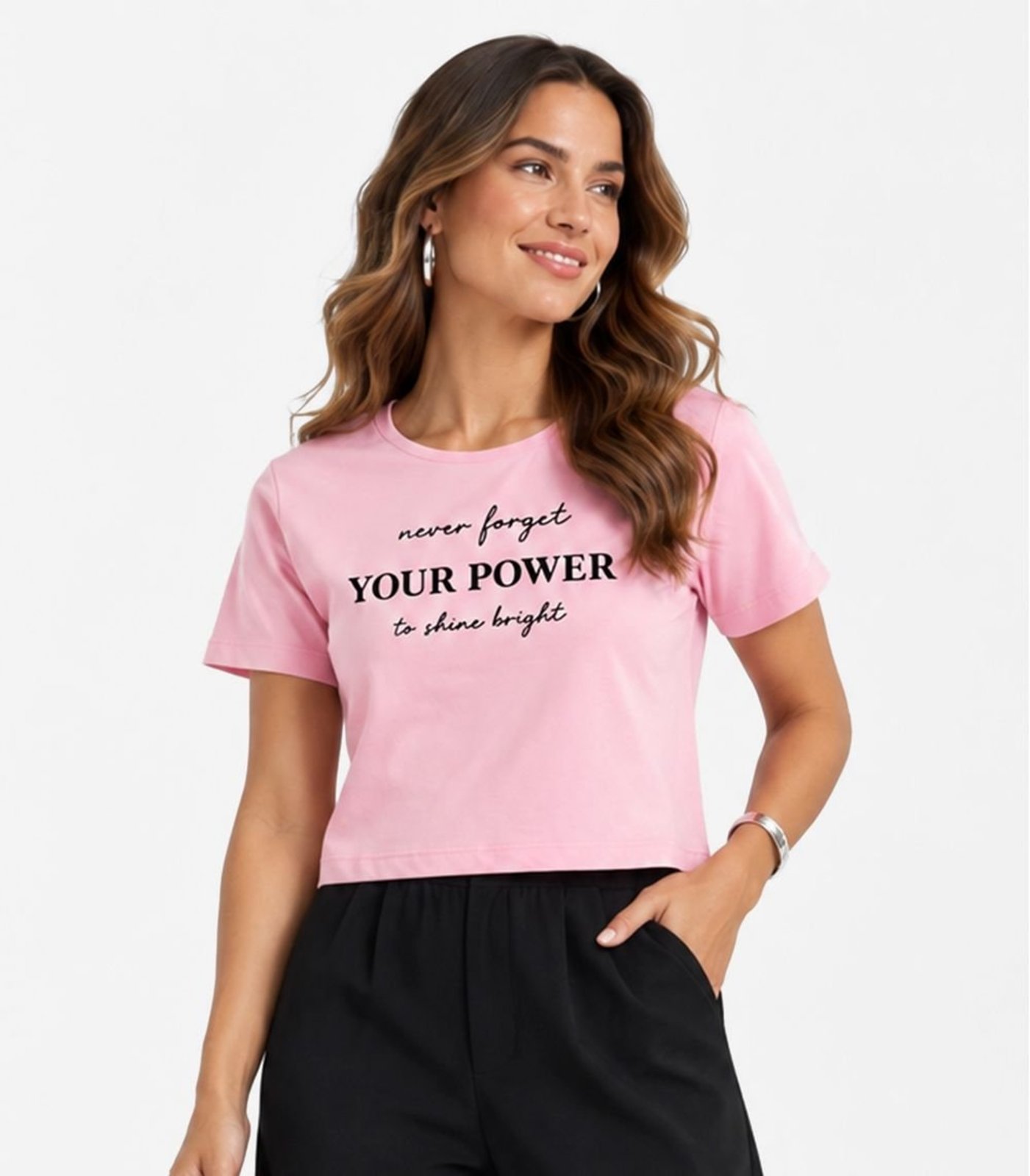 Blusa Feminina em Meia Malha Infinita Cor Rosa