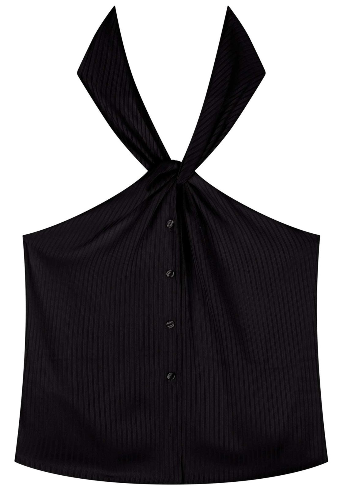 Blusa Frente Única Com Torção E Amarração Posterior