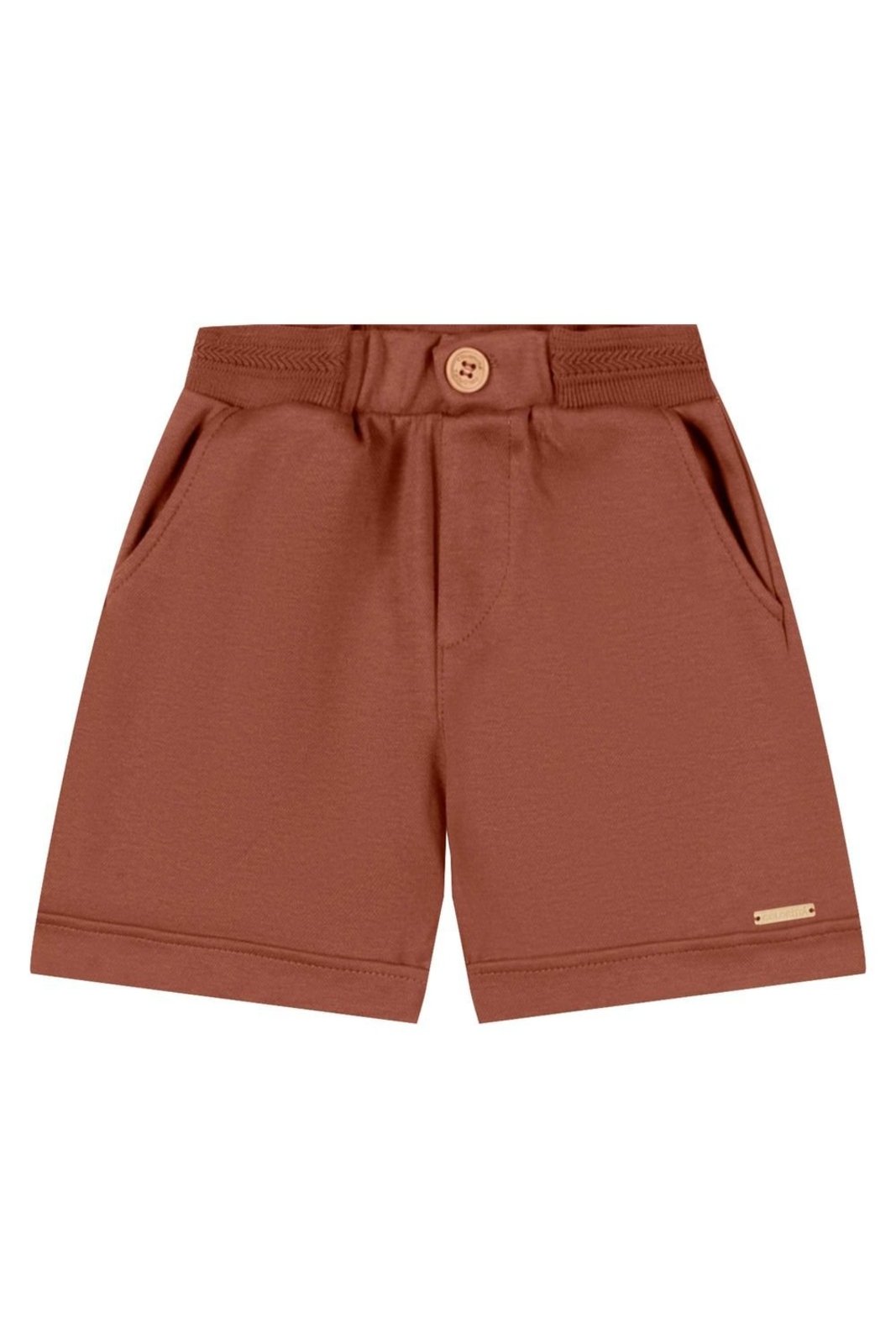 Infantil - Bermuda Menino Cós Retilínea Colorittá Marrom