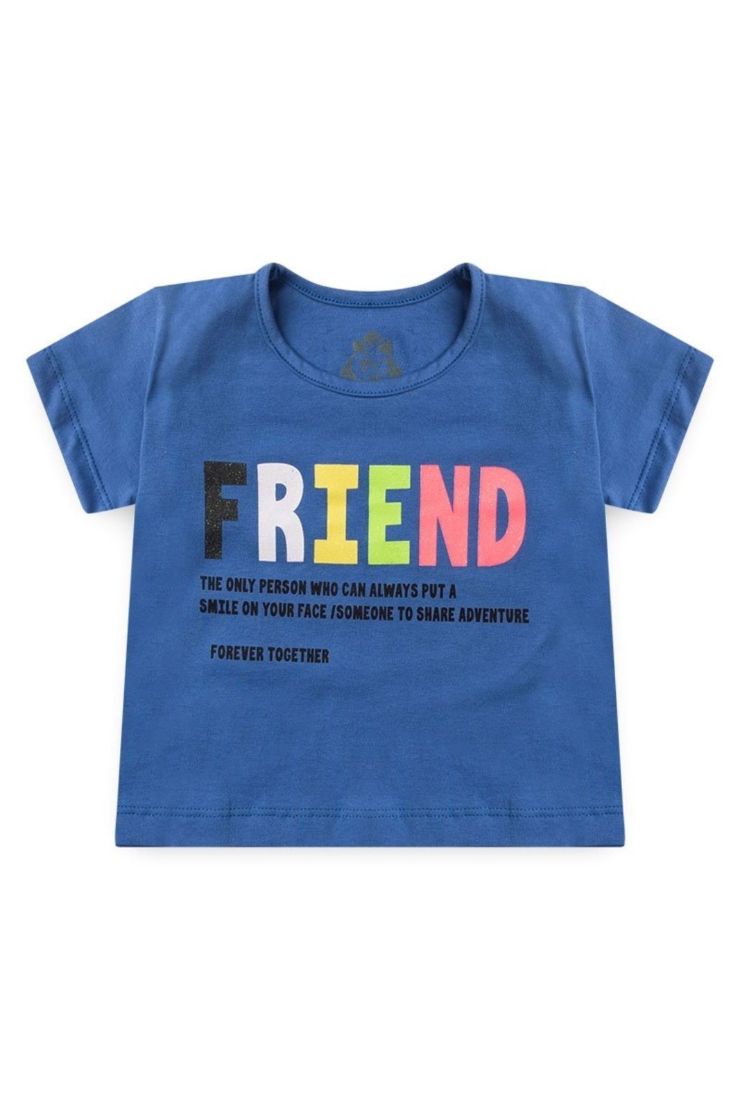 Vista 2 Infantil - Conjunto para Menina Cropped Friend com Shorts GKS azul GKS azul