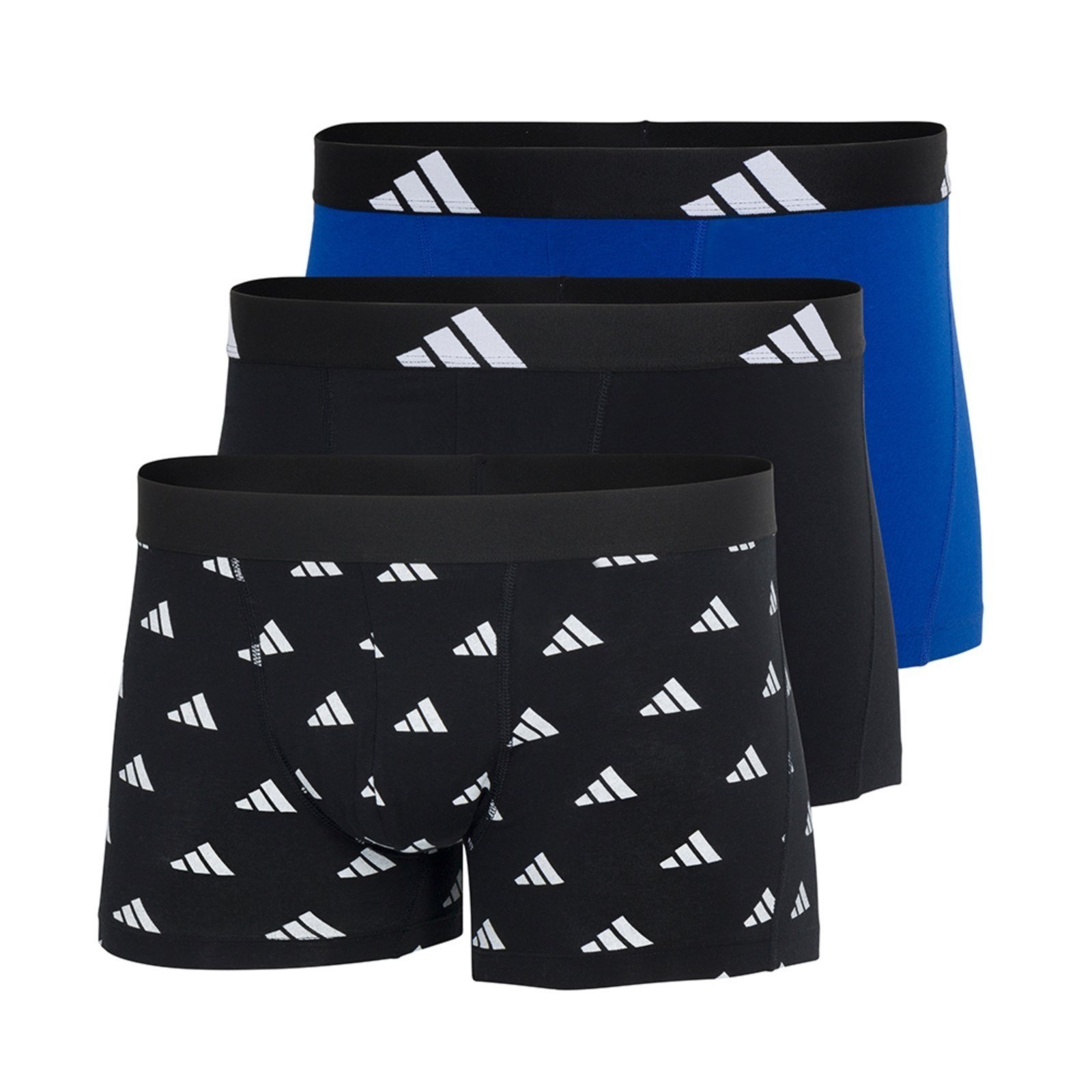 Kit com 3 Cuecas Boxer adidas Underwear Preto