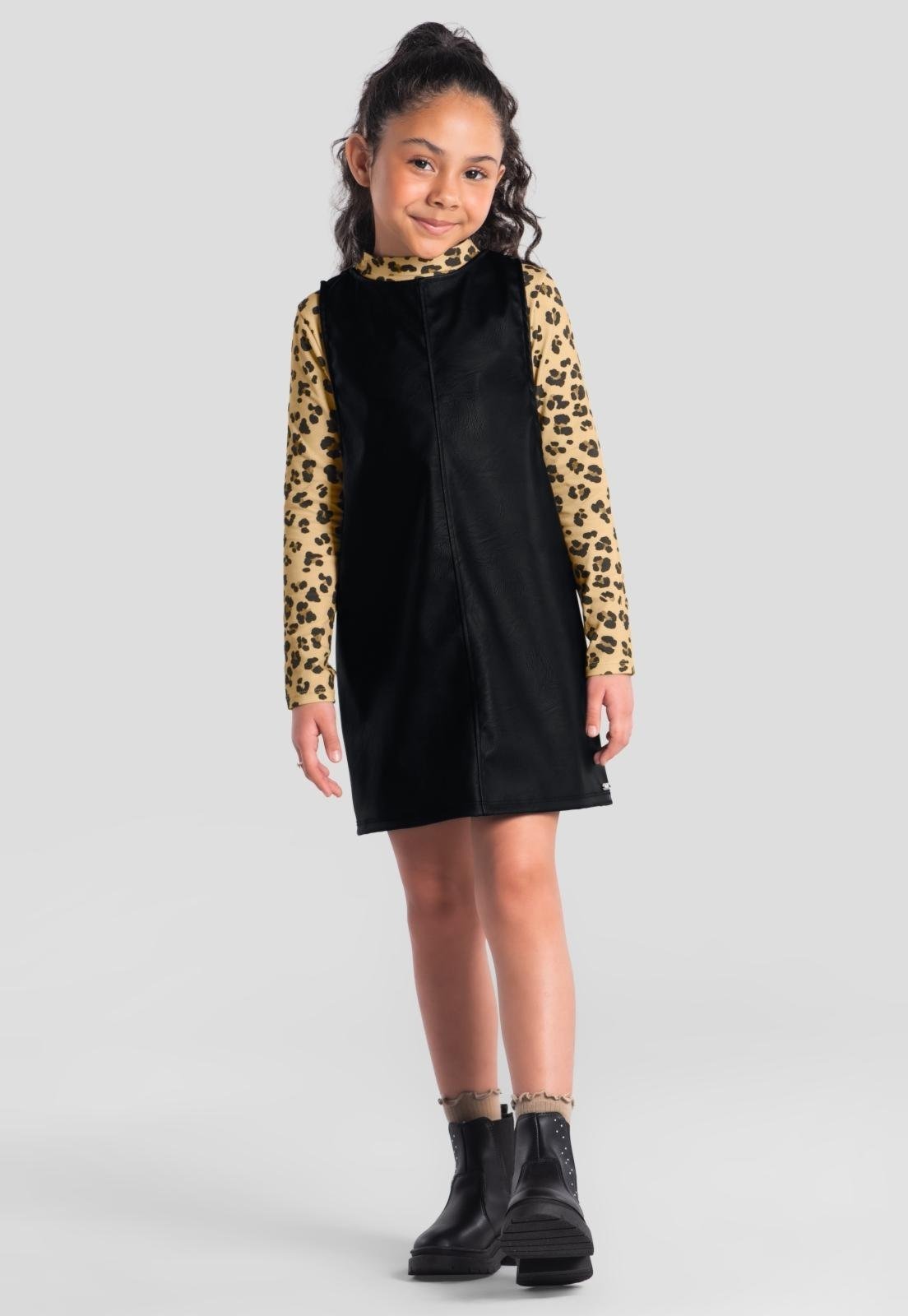 Infantil - Conjunto menina estampa de Oncinha Mundi