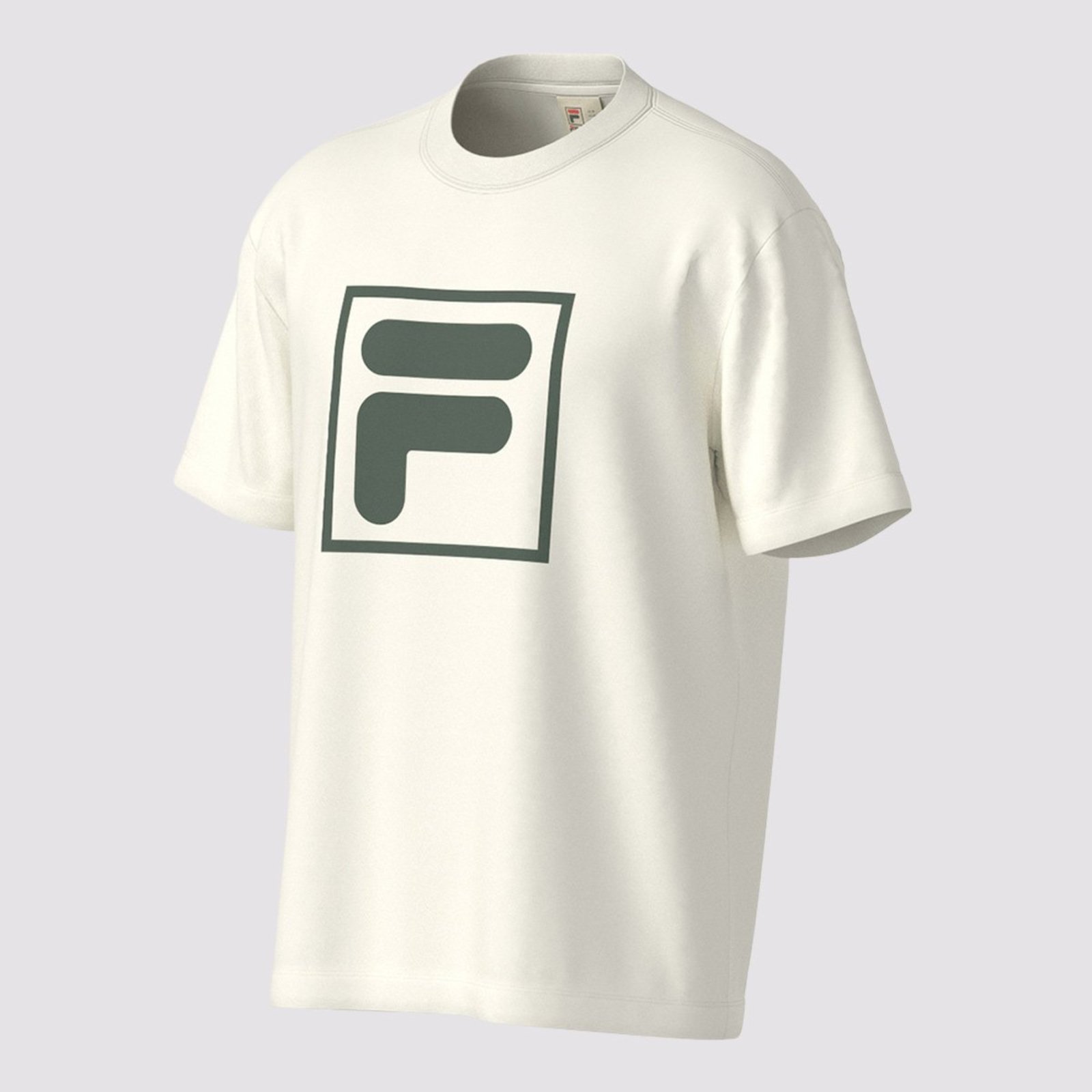 Camiseta Fila Comfort F-Box Union Classics Off White e Verde