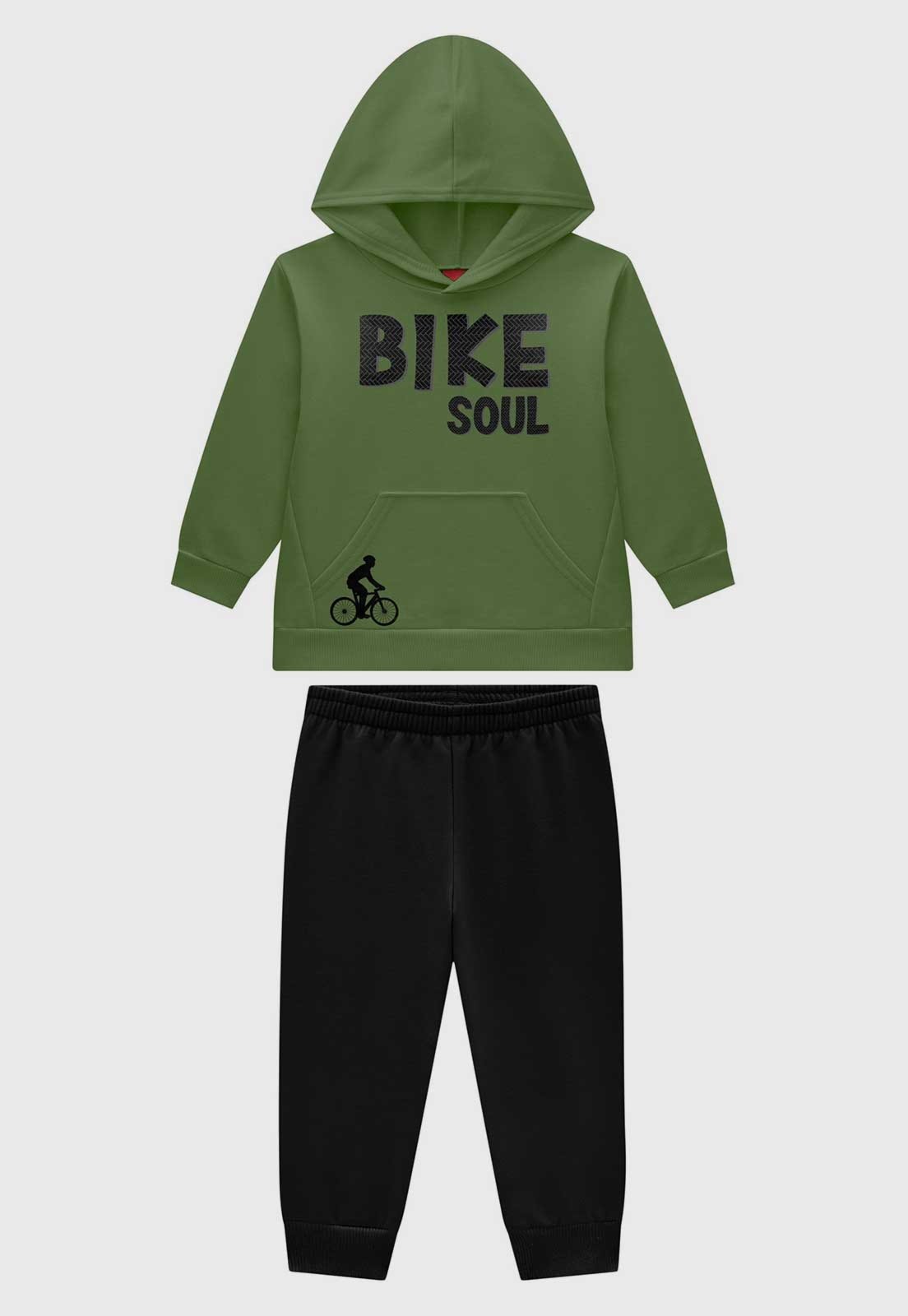 Infantil - Conjunto Kyly Estampa Bike Soul Verde