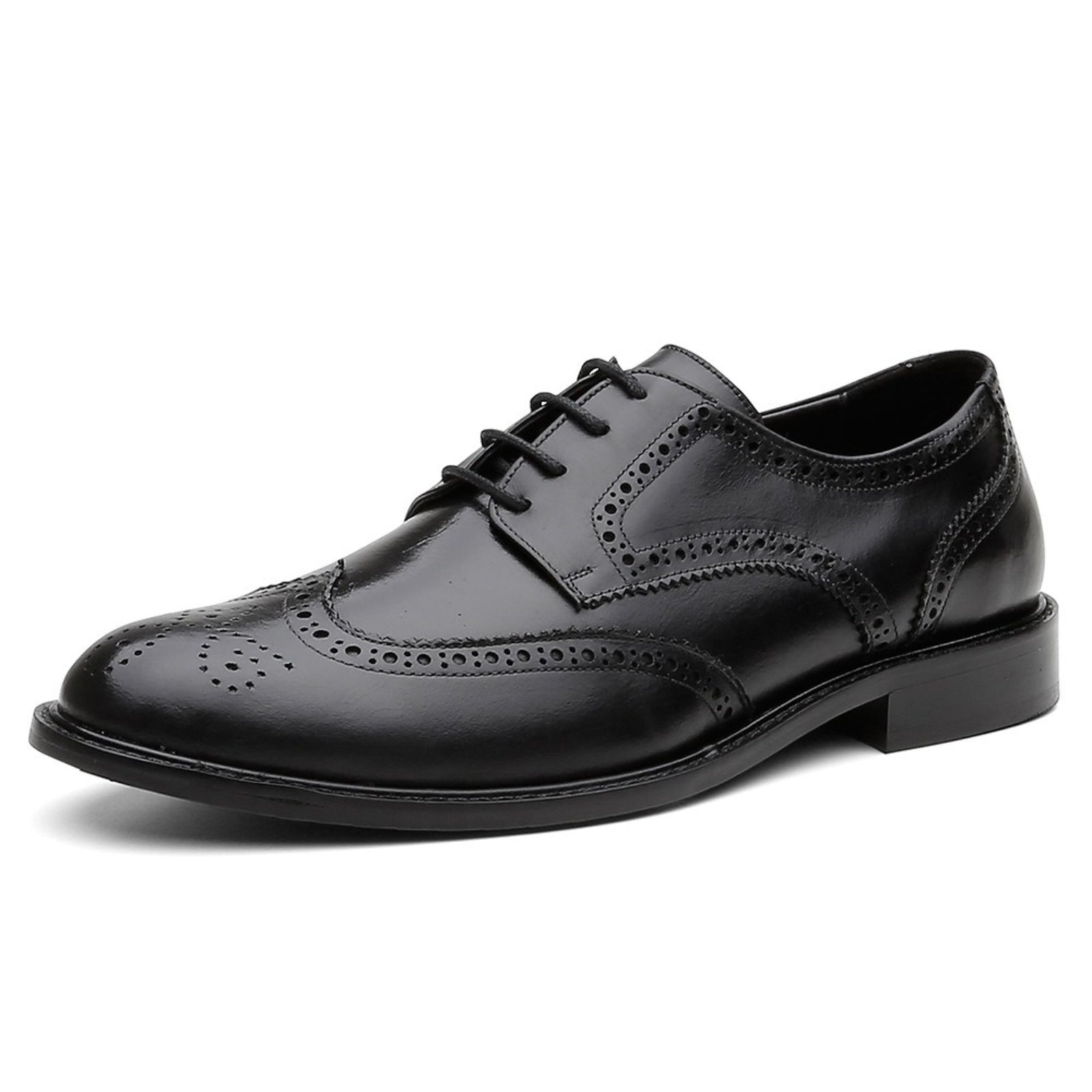 Sapato Social Centuria Brogue em Couro Preto