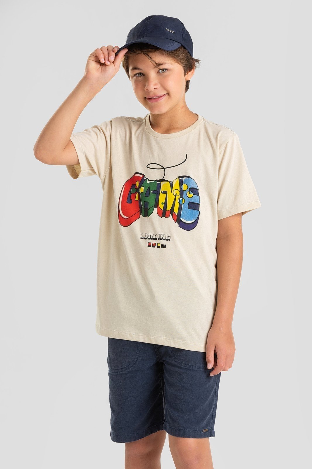 Infantil - Camiseta Meia Malha Juvenil Masculina Game