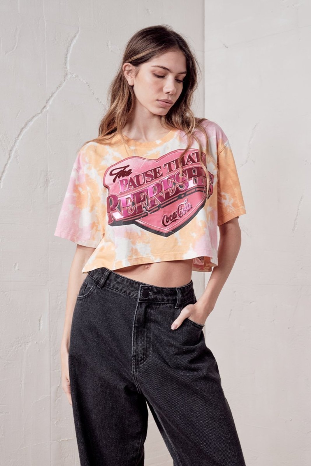 Camiseta Cropped Mixtape Pause Coca-Cola