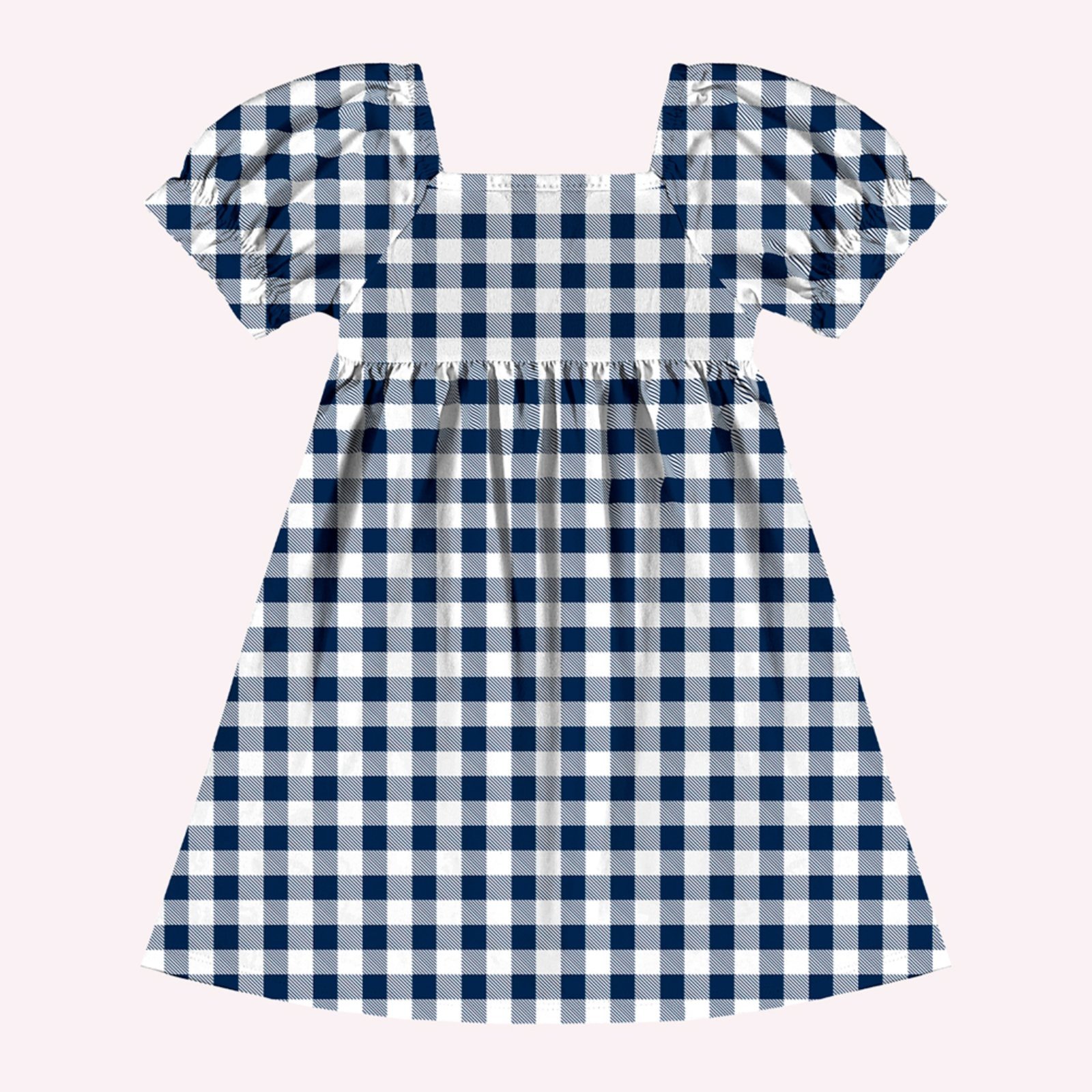 Vista 3 Infantil - Vestido Menina Xadrez Kyly azul Kyly azul