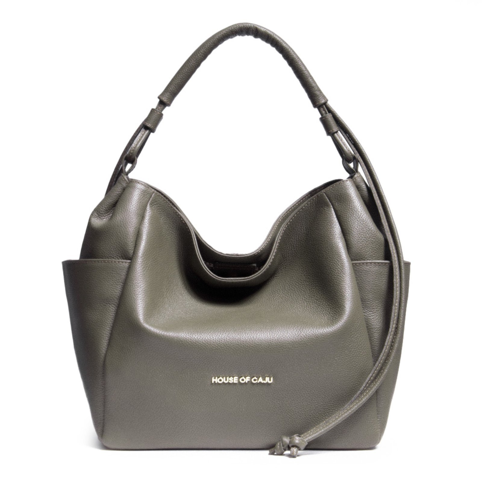 BOLSA FEMININA EM COURO TIRACOLO VERDE “IARA BALLARDIN”””