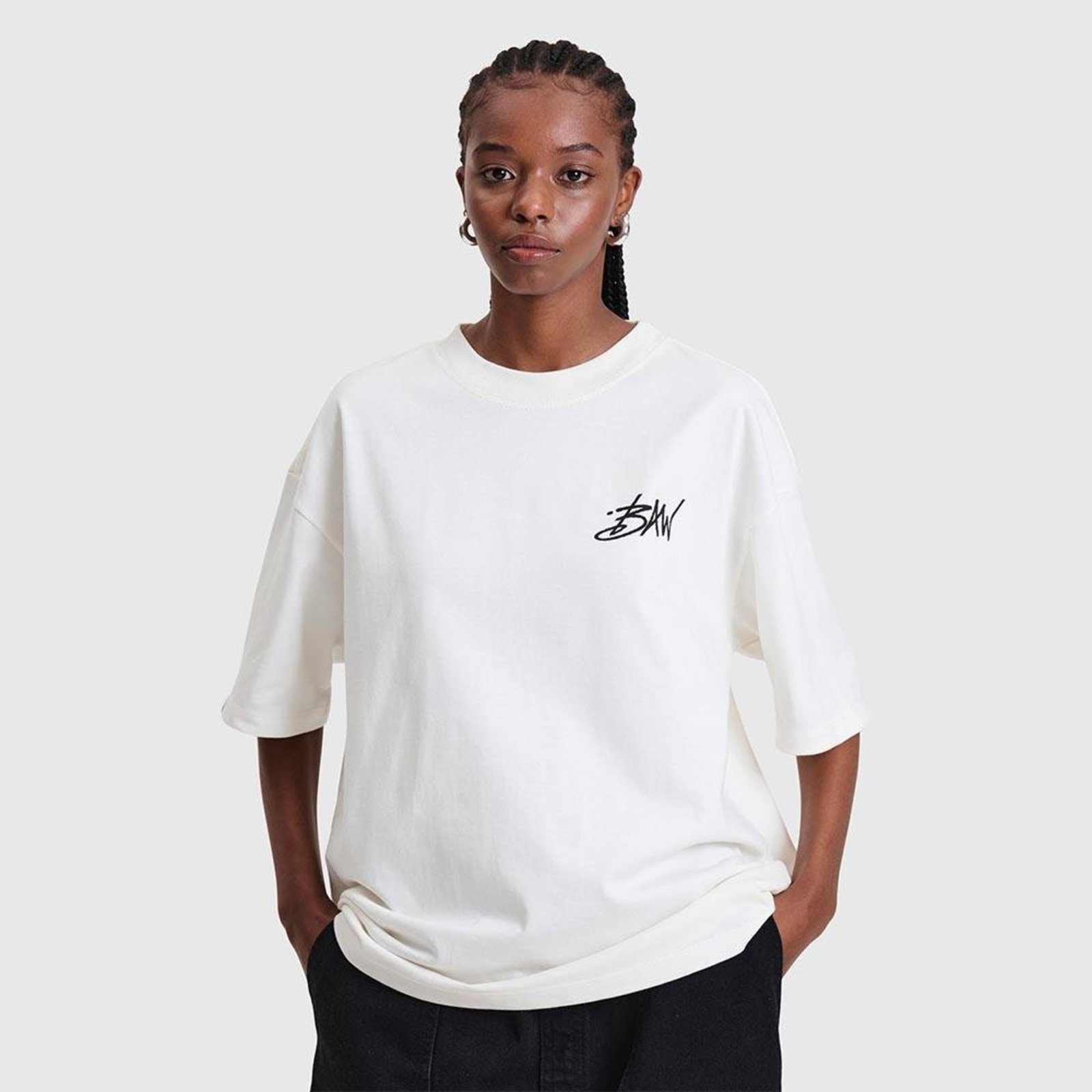 Camiseta Oversized Baw Subscript Off-white