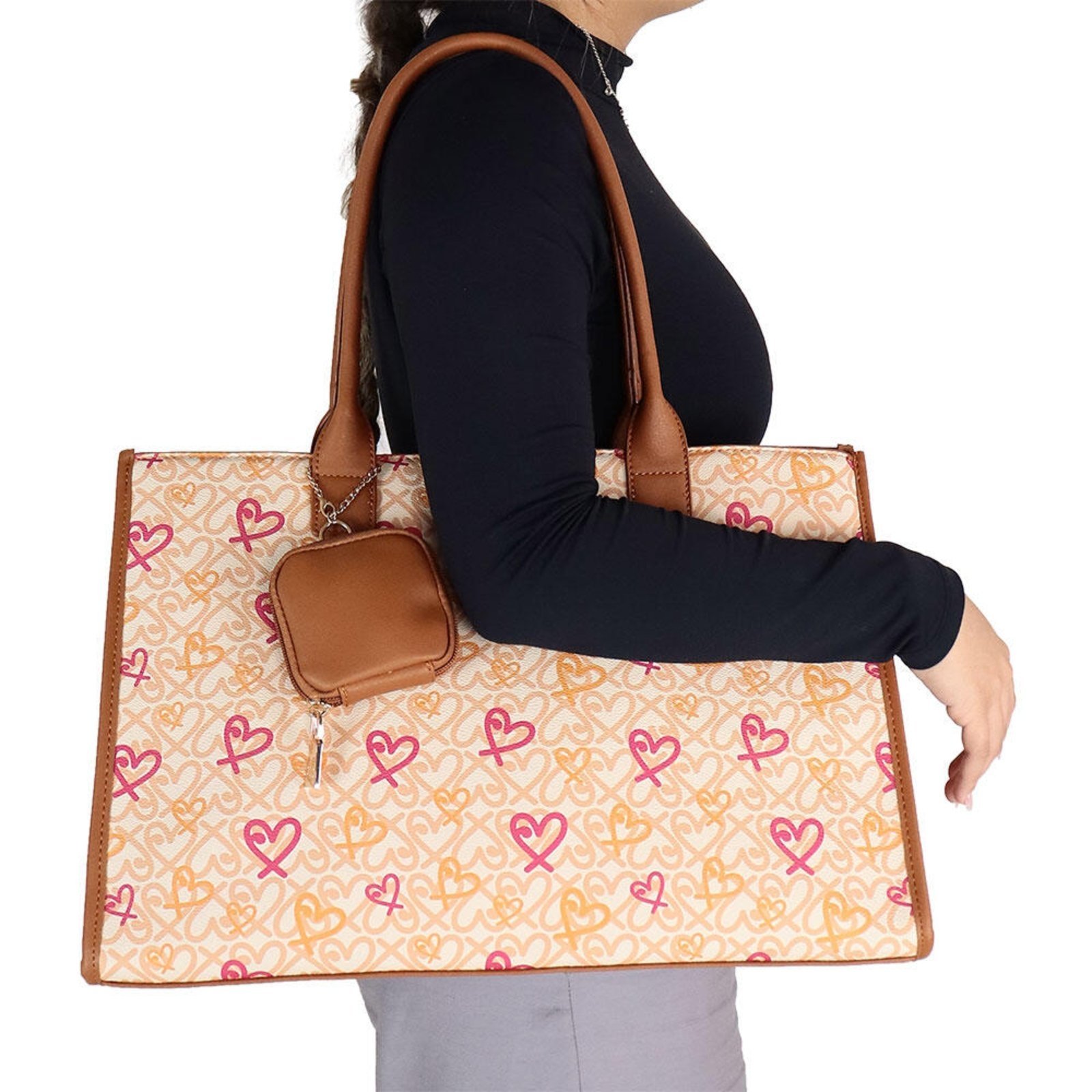 Vista 3 Bolsa Feminina Chenson Cg84988 1824988 bege Chenson bege