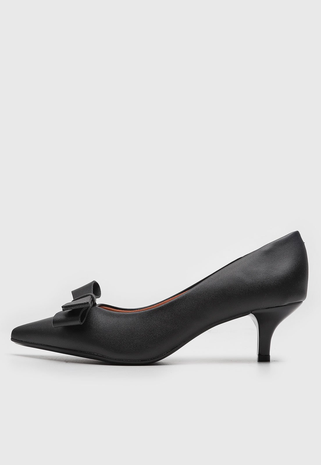 Scarpin Feminino Vizzano Laço Salto Médio Preto