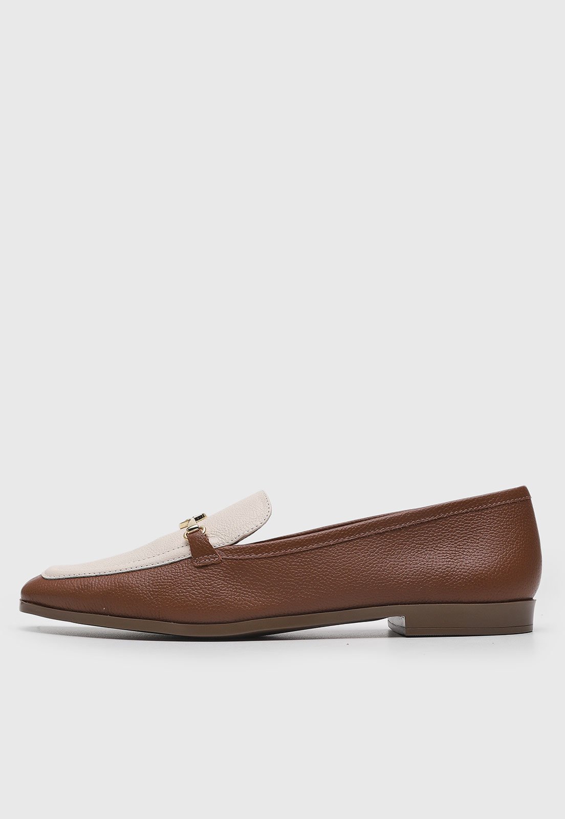 Mocassim Feminino Jorge Bischoff Bico Quadrado Marrom