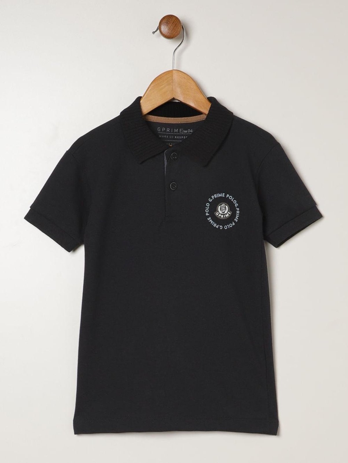 Infantil - Polo Piquet Manga Curta Para Menino - PRETO