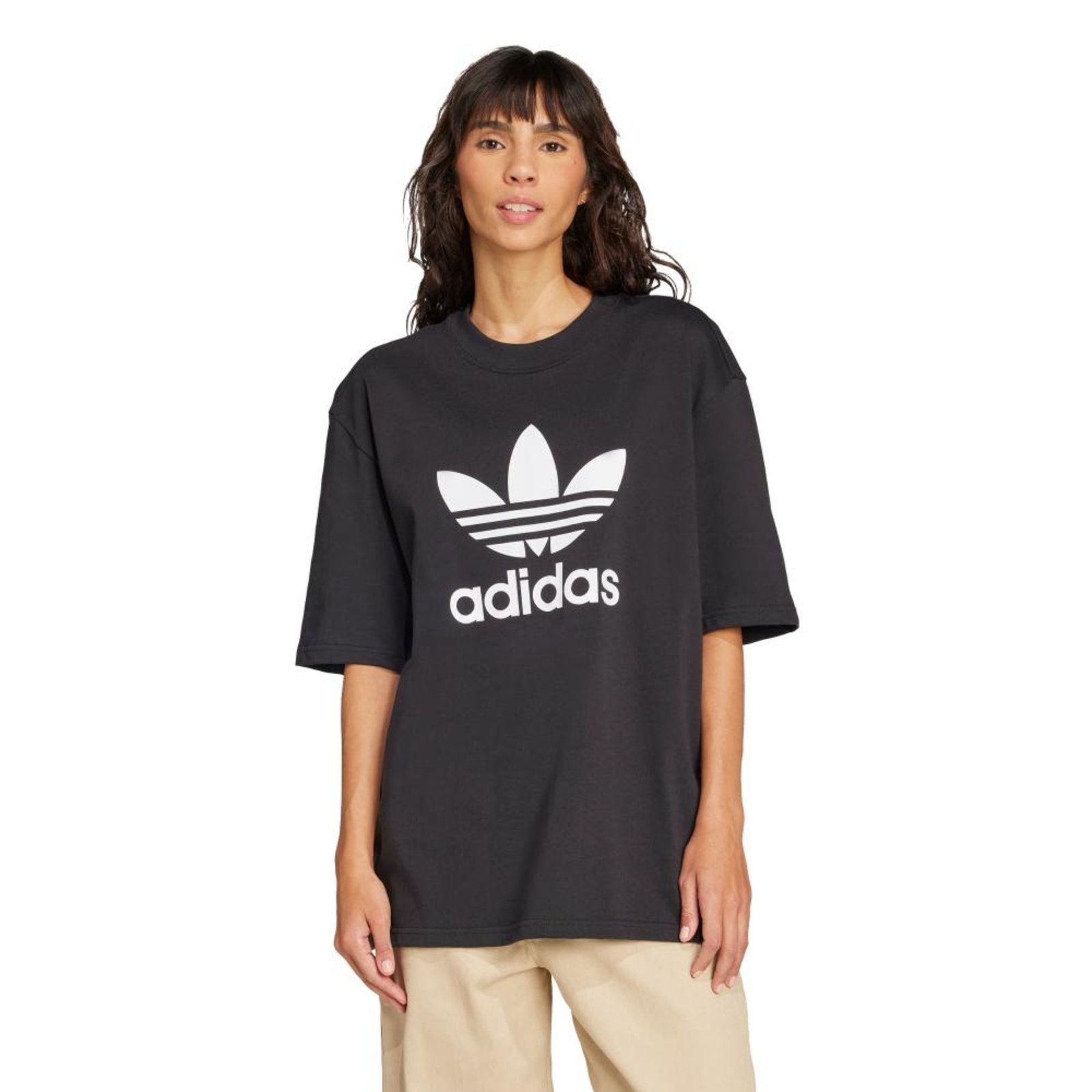 Camiseta Adicolor Firebird Oversized Trefoil adidas Originals Preto