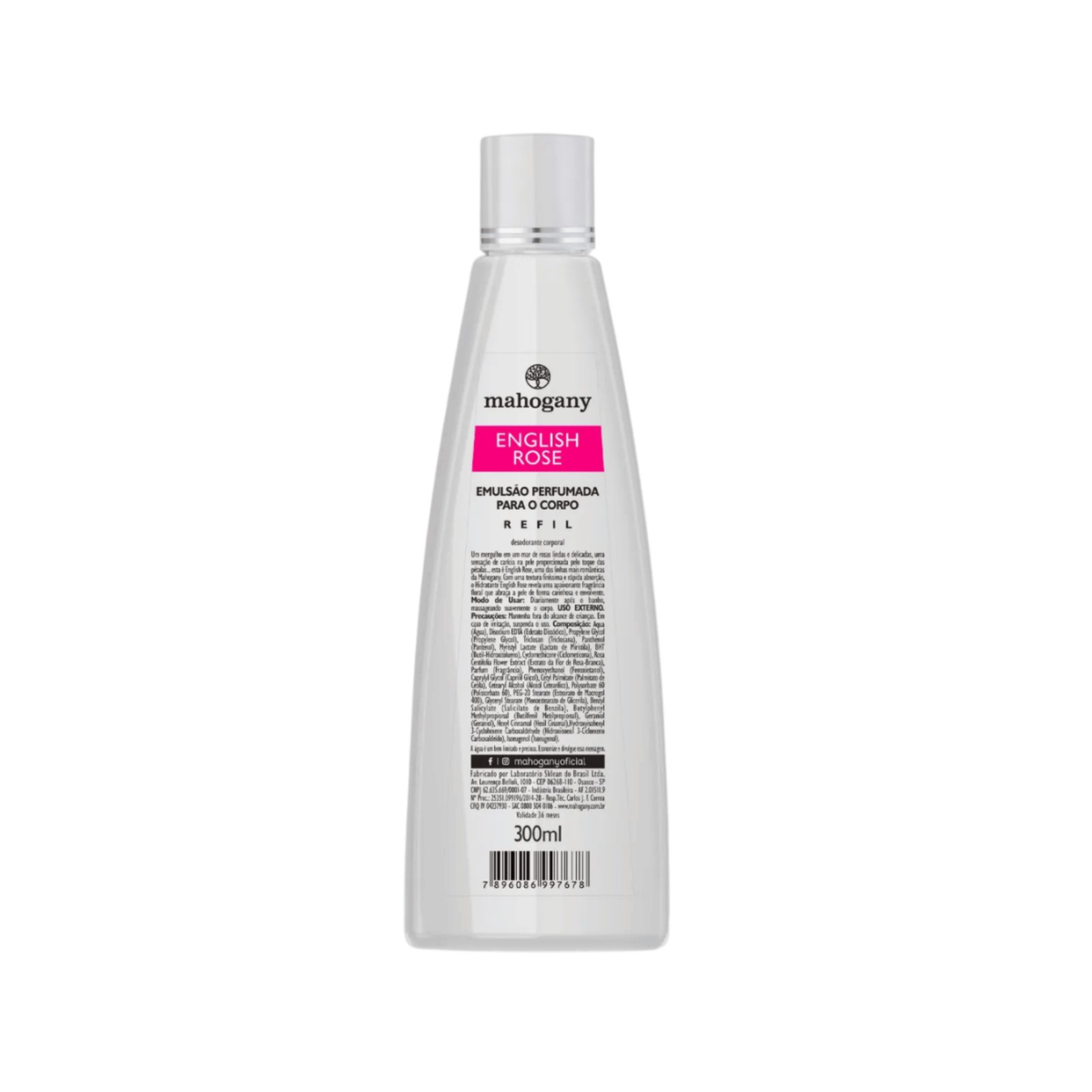 Mahogany Hidratante Refil English Rose 300ml