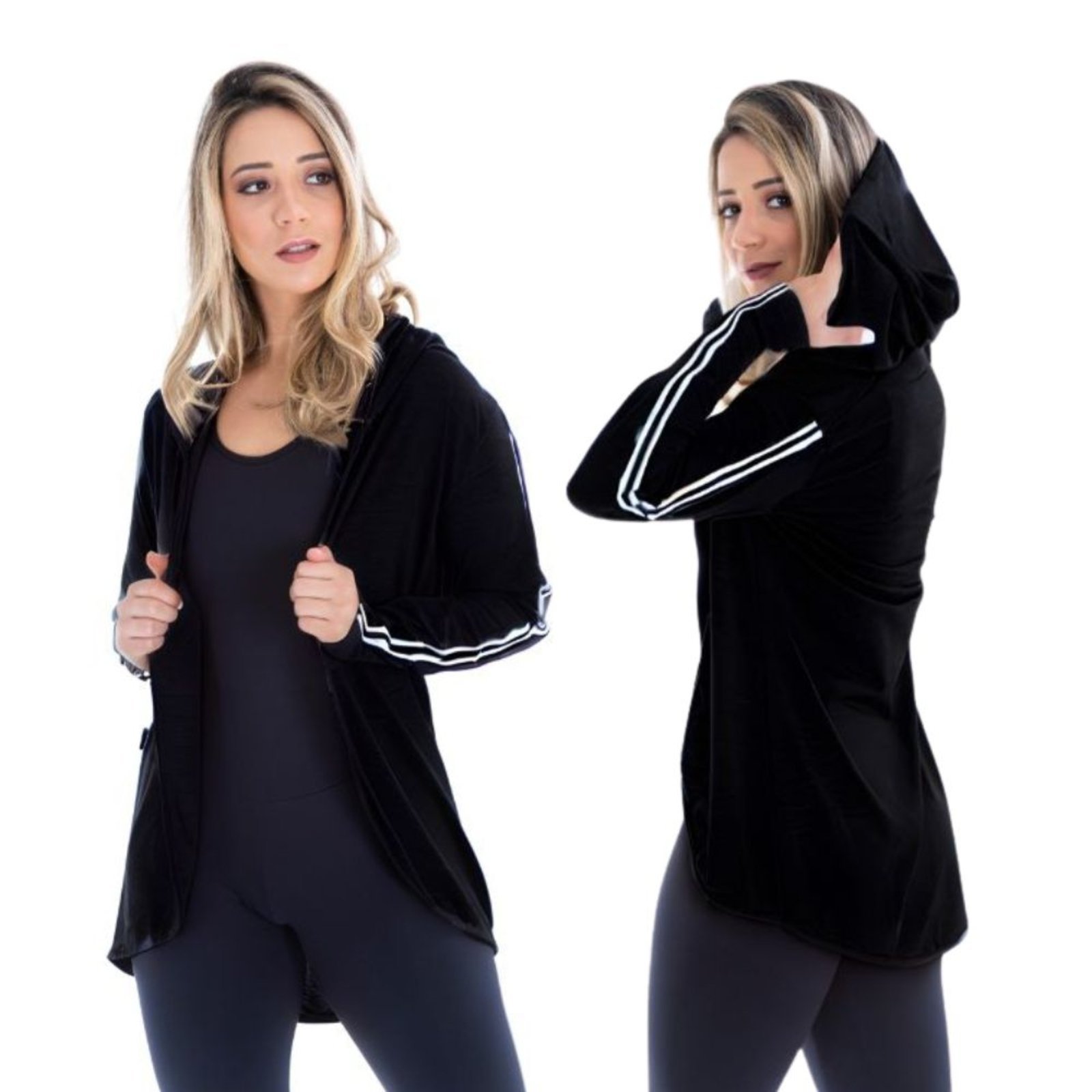 Casaco Pitty Sallada Mista Preto