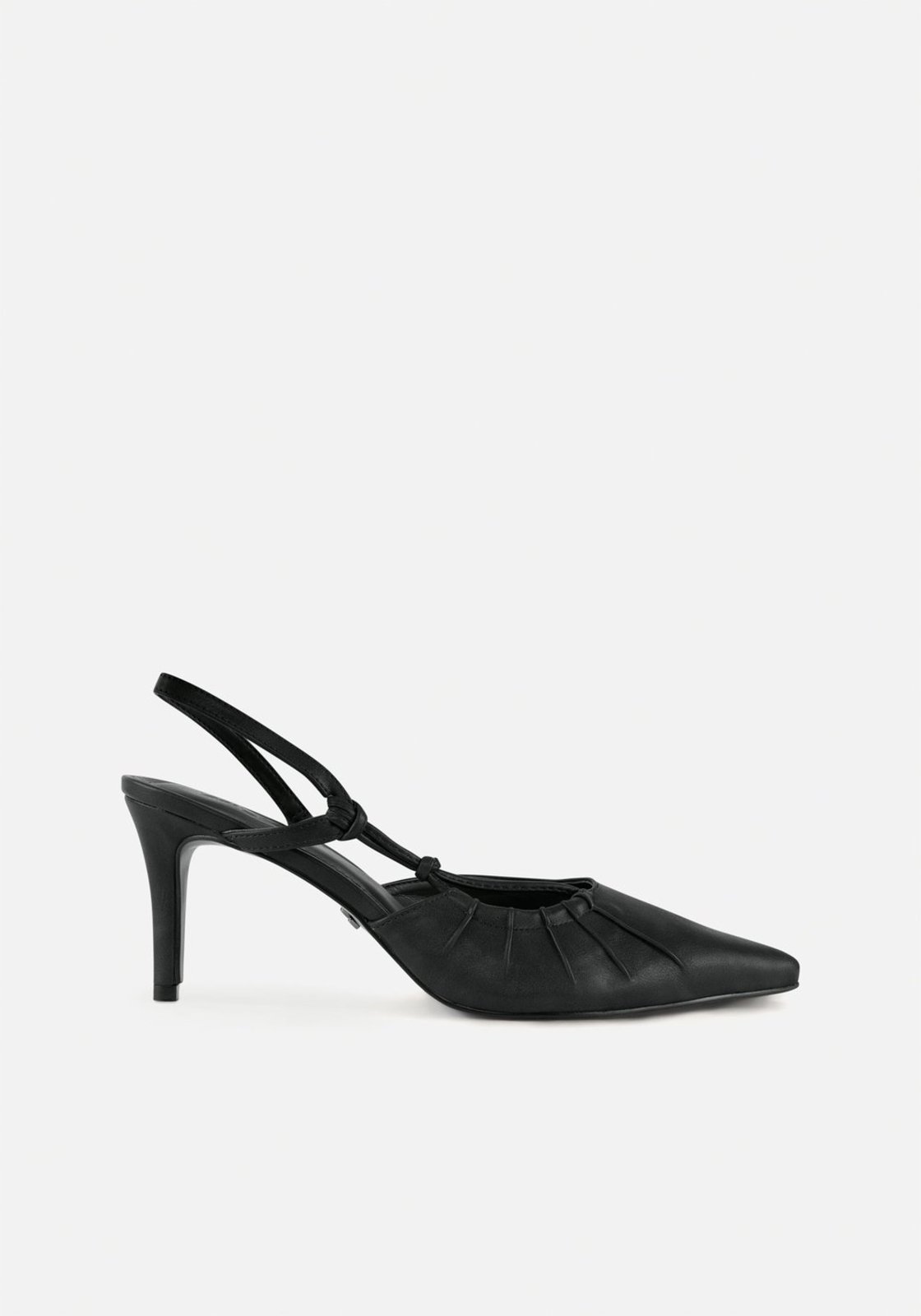 Scarpin De Salto Médio Com Franzidos