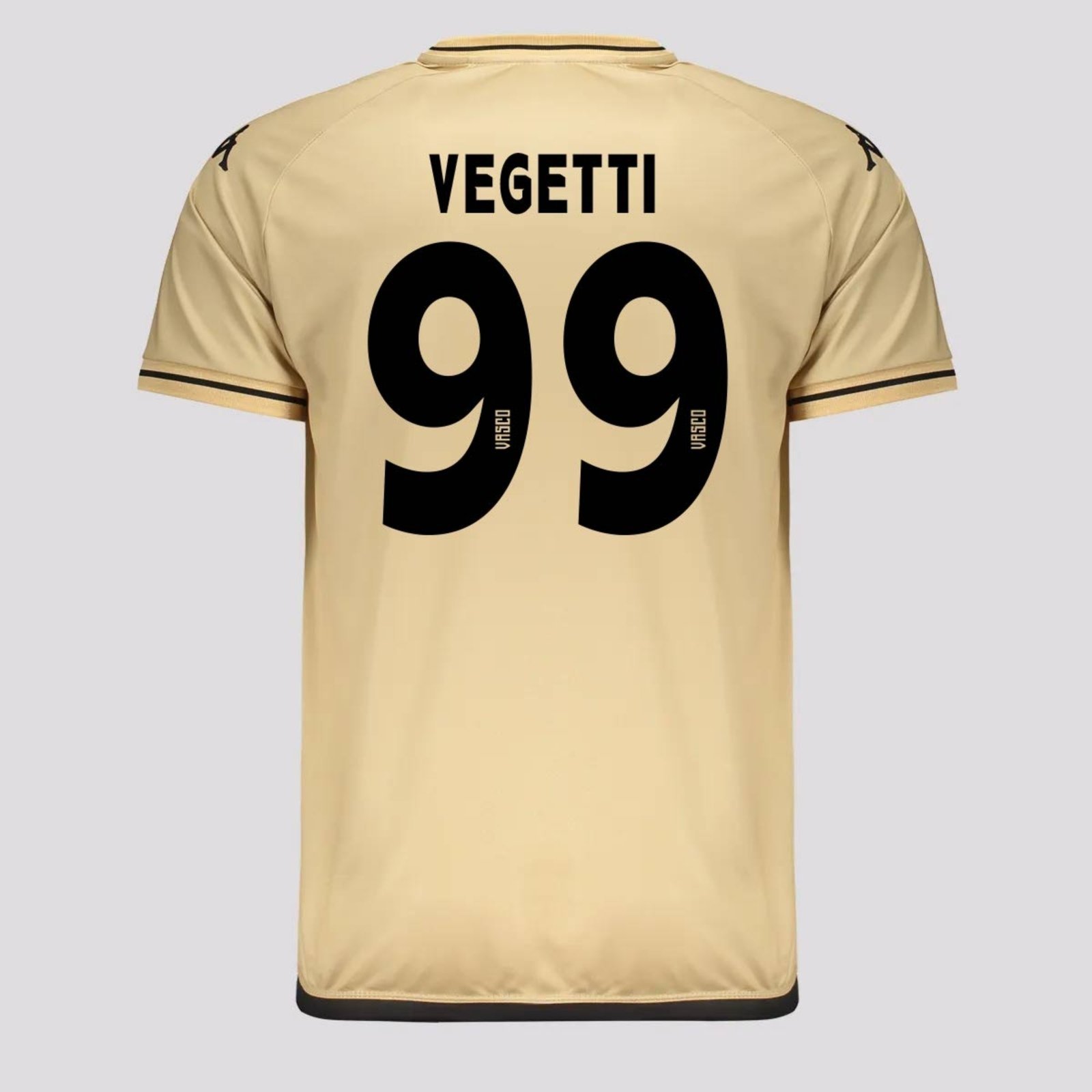 Vista 2 Camisa Kappa Vasco Supporter Shore Dourada 99 Vegetti amarelo Kappa amarelo