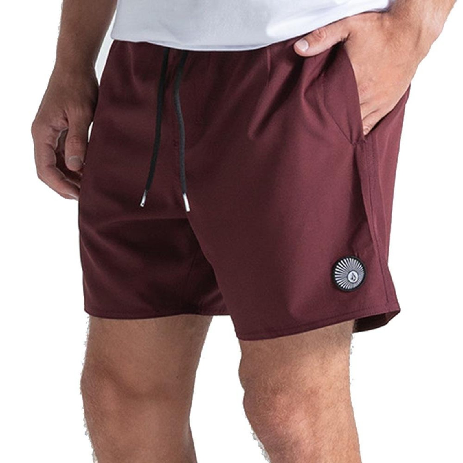 Bermuda Volcom Lido Solid Imp WT26 Masculina Merlot