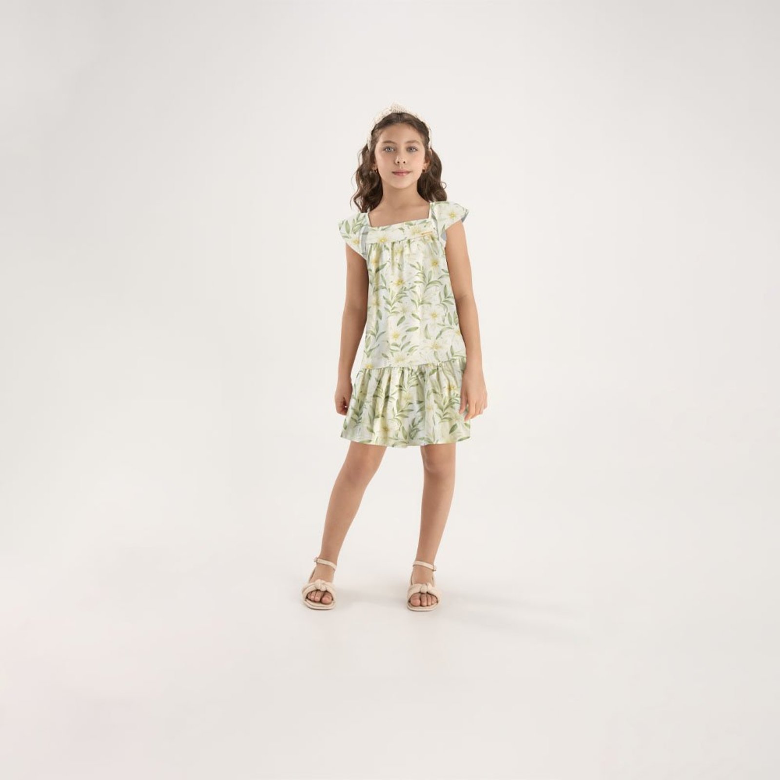 Infantil - Vestido Bege Pulla Bulla Menina - 53813-1263