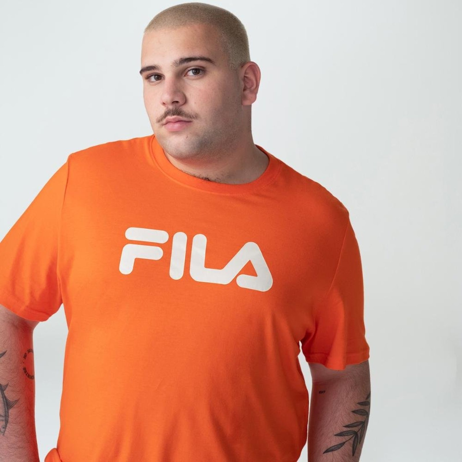 Camiseta Fila Letter Mid Plus Masculina Incolor