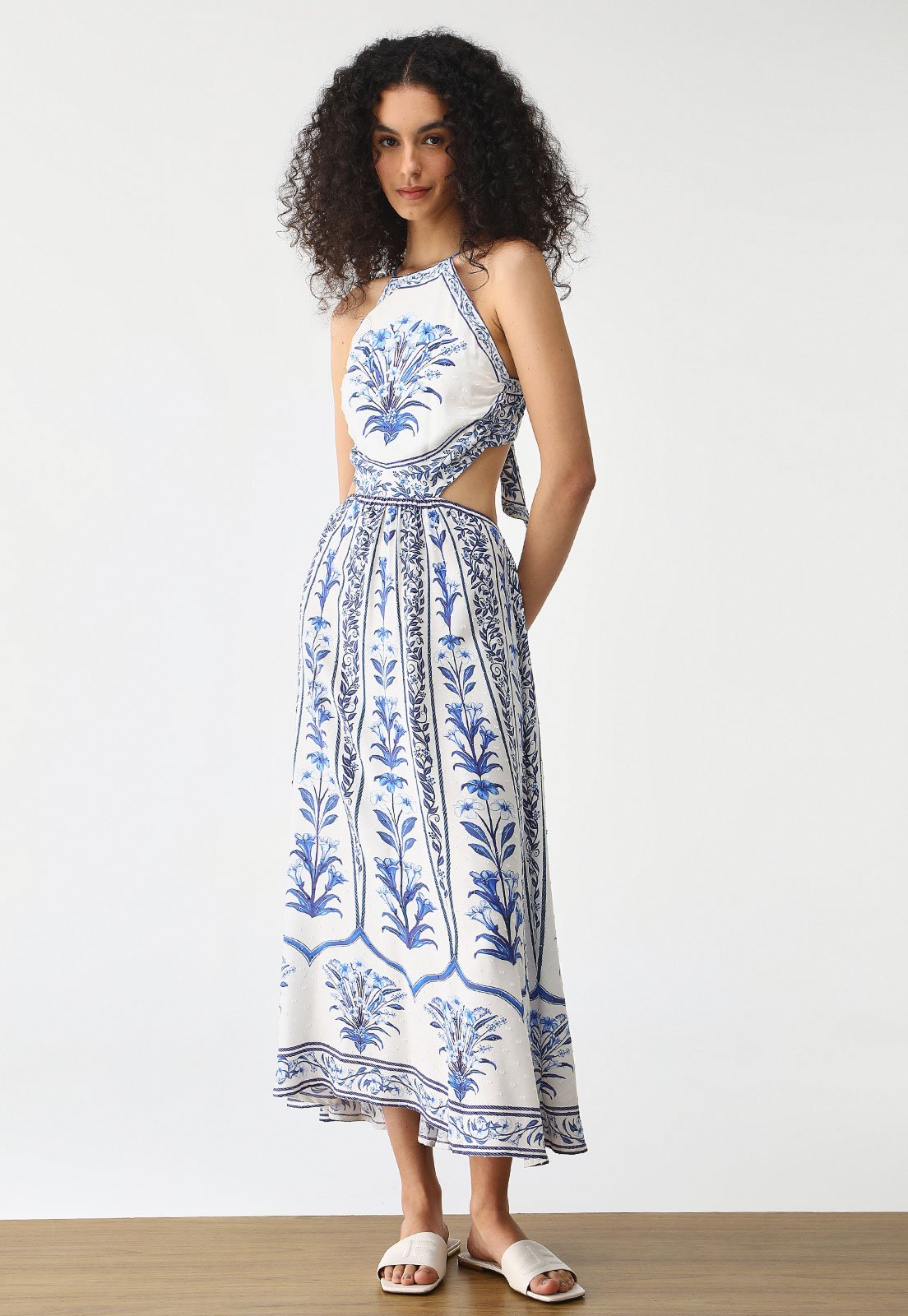 Vestido FARM Midi Antonia Azul