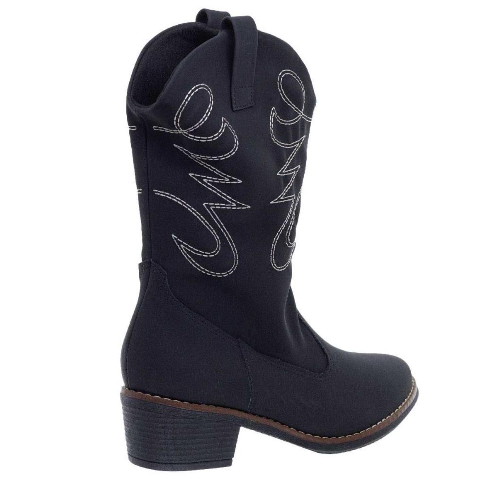 Bota Texana Cano Curto Feminina Piccadilly 661006-2 Preta