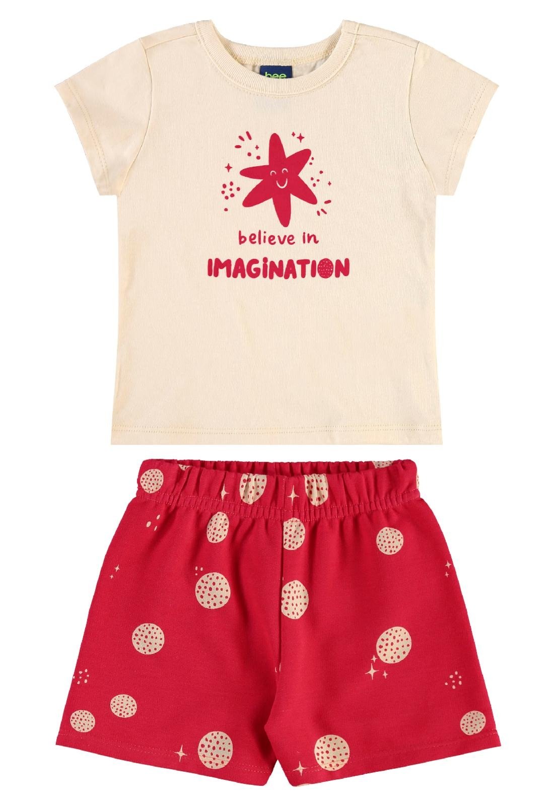 Infantil - Conjunto Imagination para Menina Bee Loop Branco