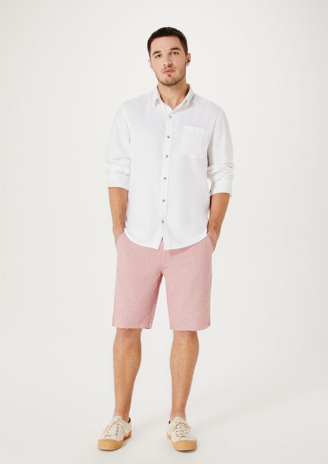 Bermuda Masculina Em Sarja Chino
