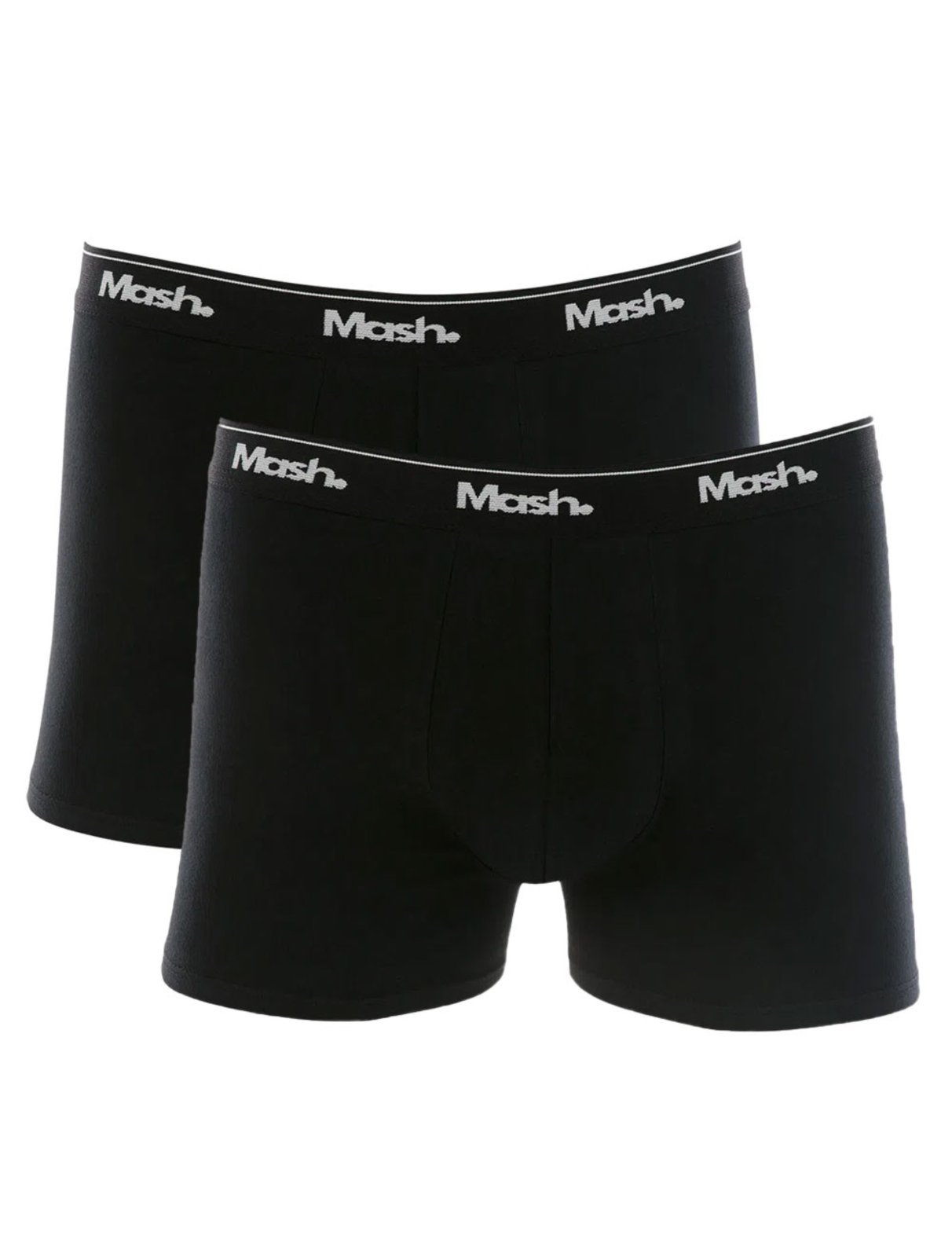 Vista 2 Cueca Mash Boxer Cotton Basic Preta Pack 2UN preto MASH preto