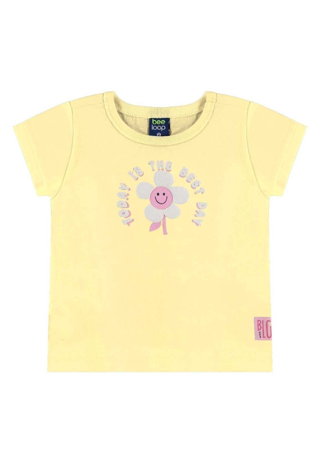 Vista 3 Infantil - Conjunto com Blusa e Short-Saia Bee Loop amarelo Bee Loop amarelo