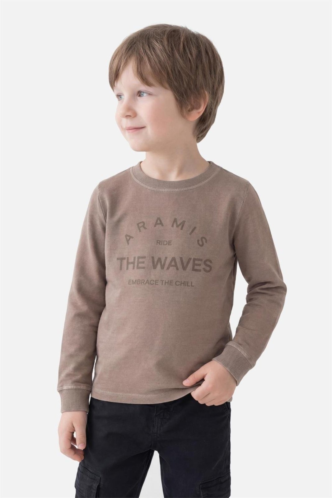 Infantil - Camiseta Aramis Manga Longa Ride The Waves Castor