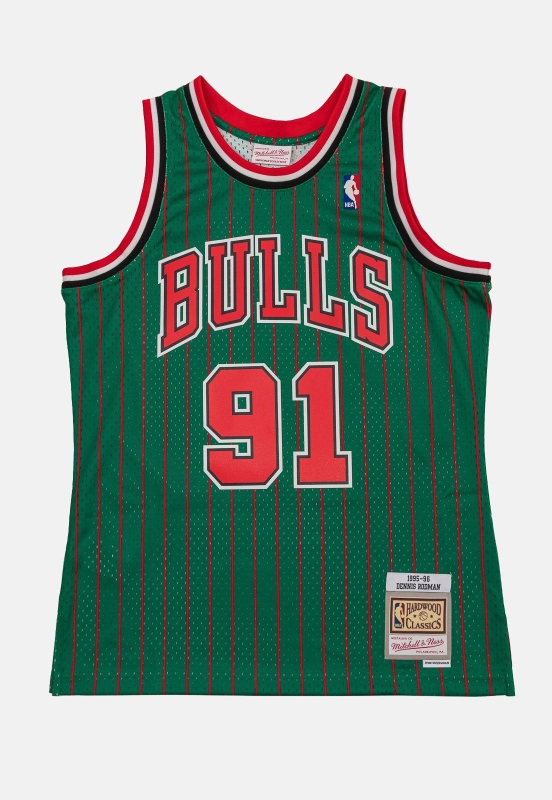 Regata Mitchell & Ness Swingman Jersey Chicago Bulls 1995-96 Dennis Rodman Verde