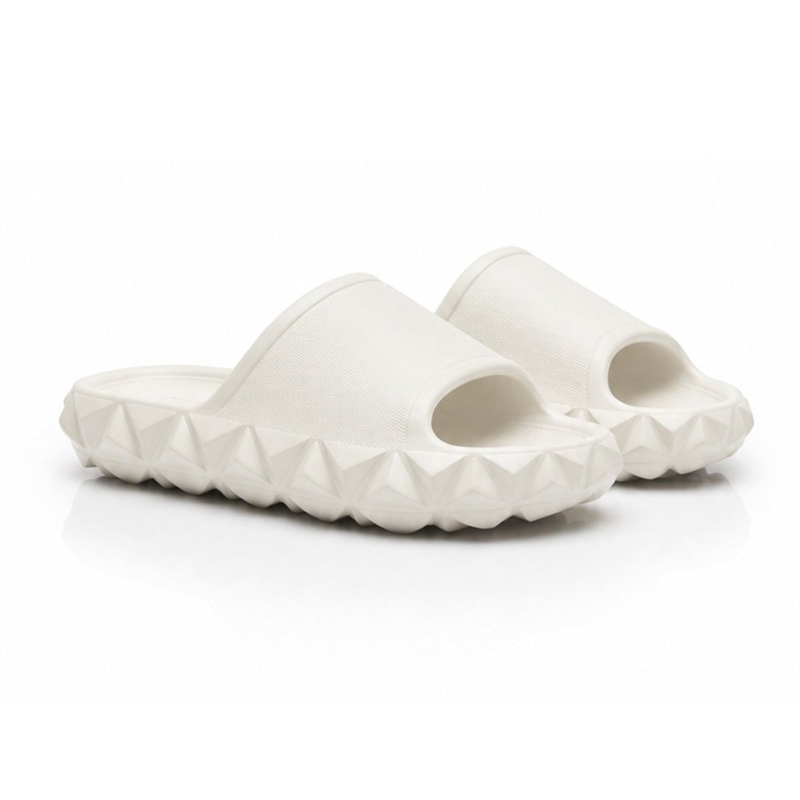 Chinelo Nuvem Slide Confort 100% EVA Anatômico Levíssimo OffWhite Antiderrapante