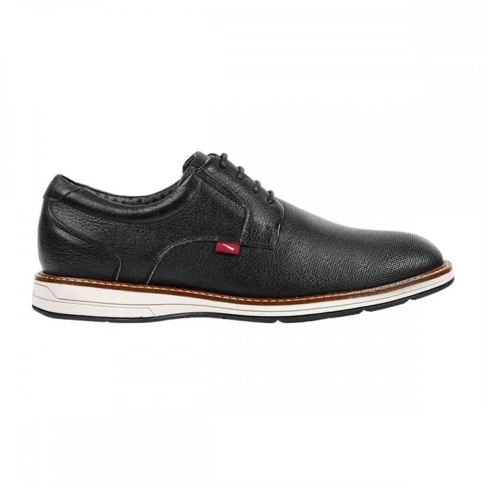 Sapato Social Ferracini Kingston Masculino de Couro Preto Preto