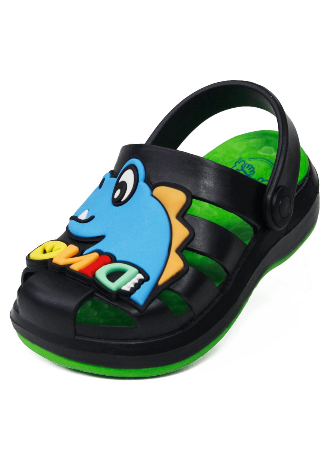 Infantil - Sandália Babuche Plugt Menino Pop Dinossauro Preto