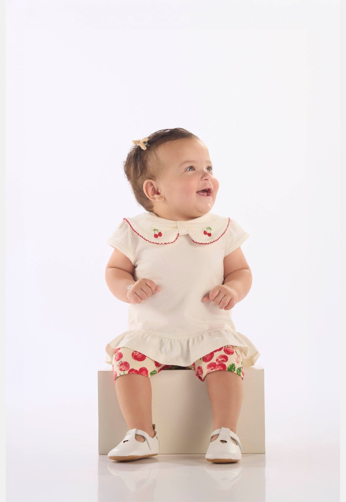 Infantil - Conjunto Blusa Ciclista Up Baby Branco