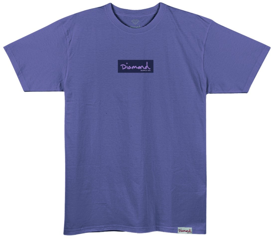 Camiseta Diamond Box Logo Tee - ROXO GREPE SHAKE