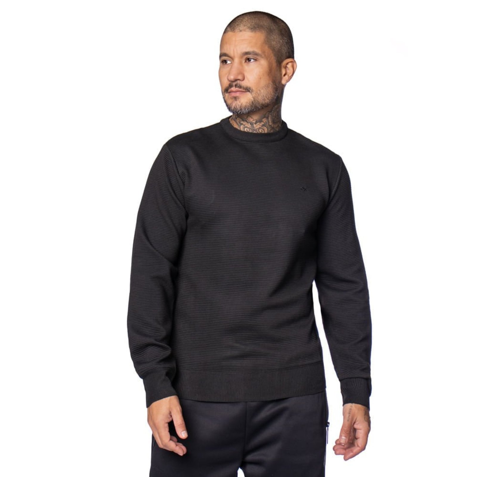 Suéter Masculino Dixie Texturizado Careca Preto