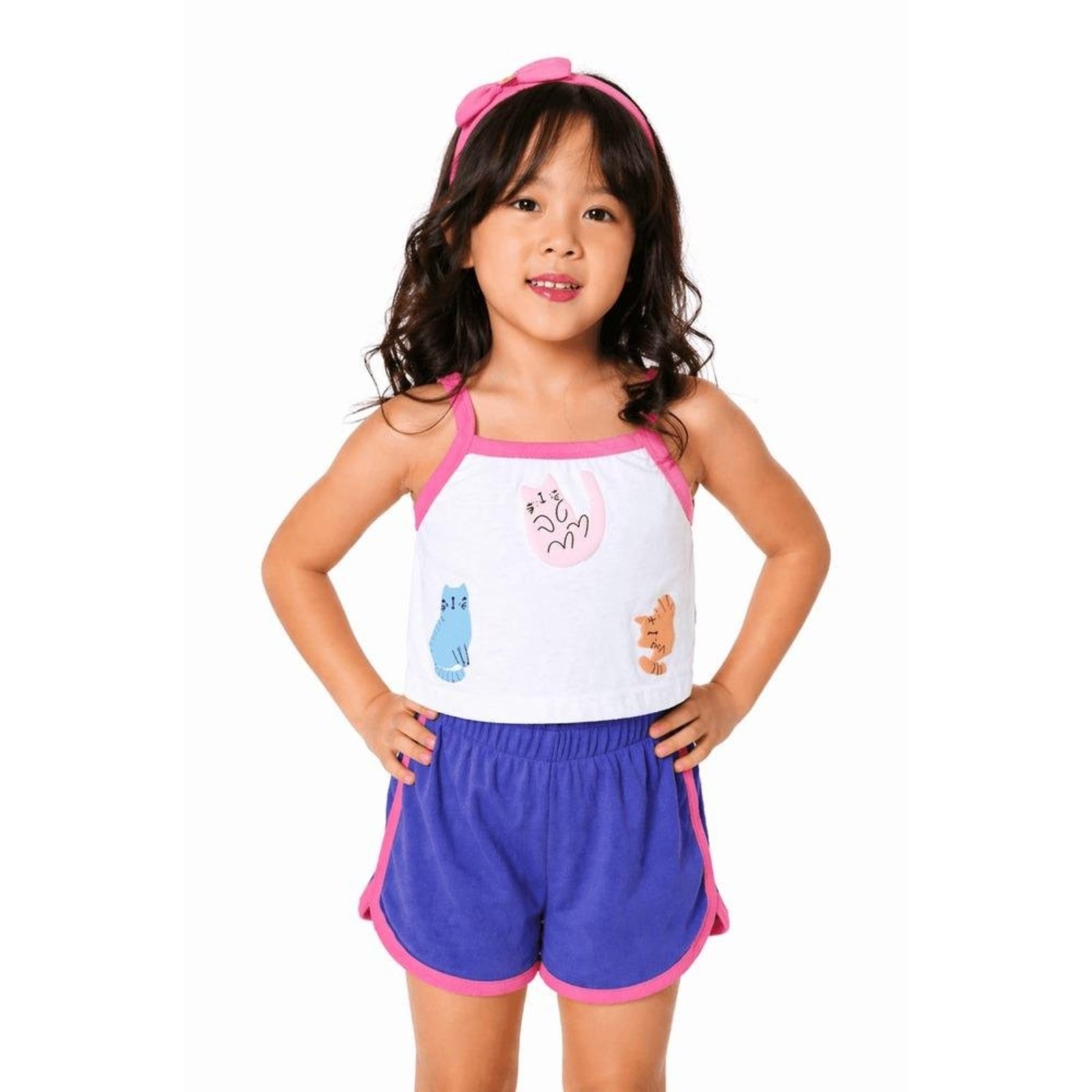 Infantil - Conjunto Menina Gatinhos Alphabeto