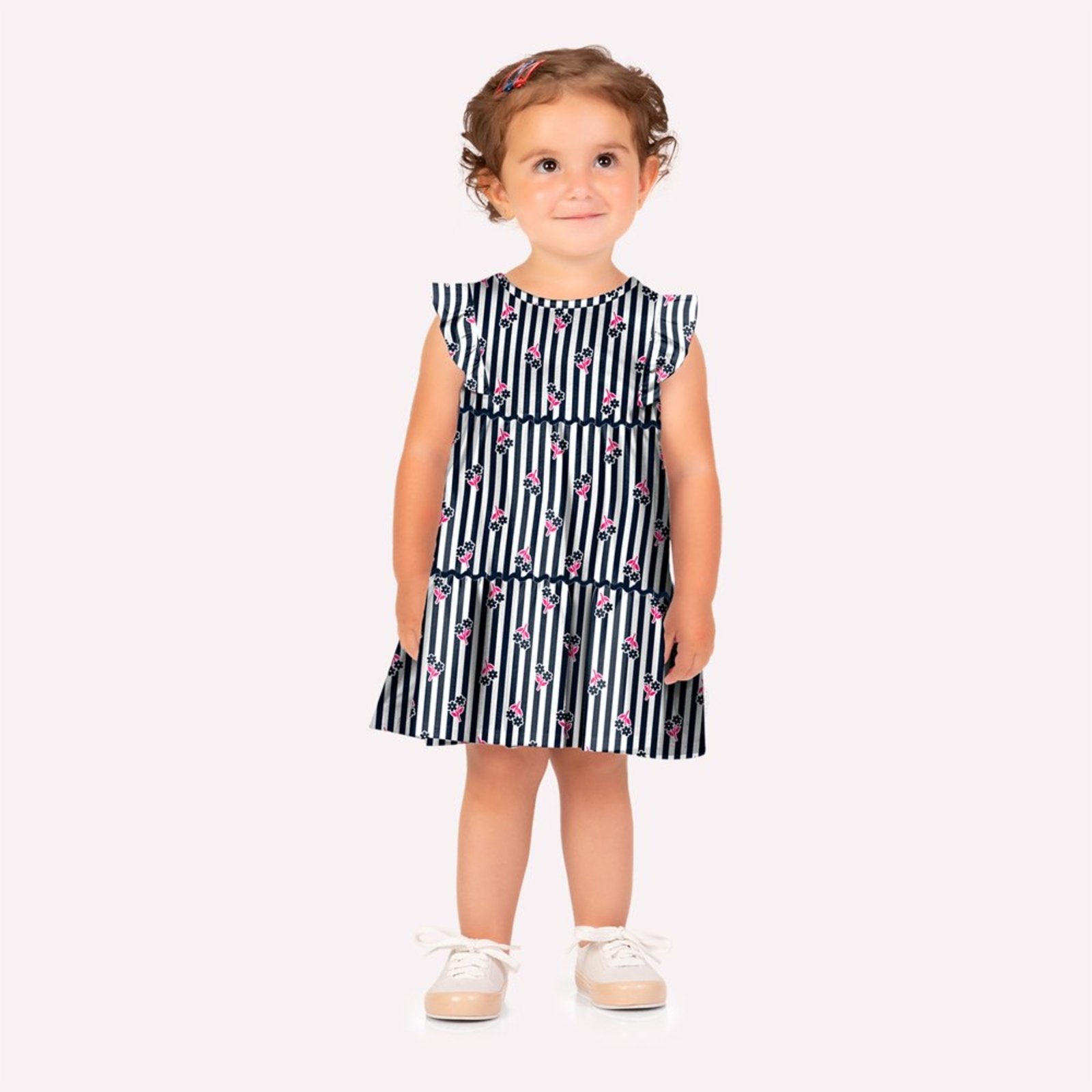 Infantil - Vestido Menina Listras Kyly