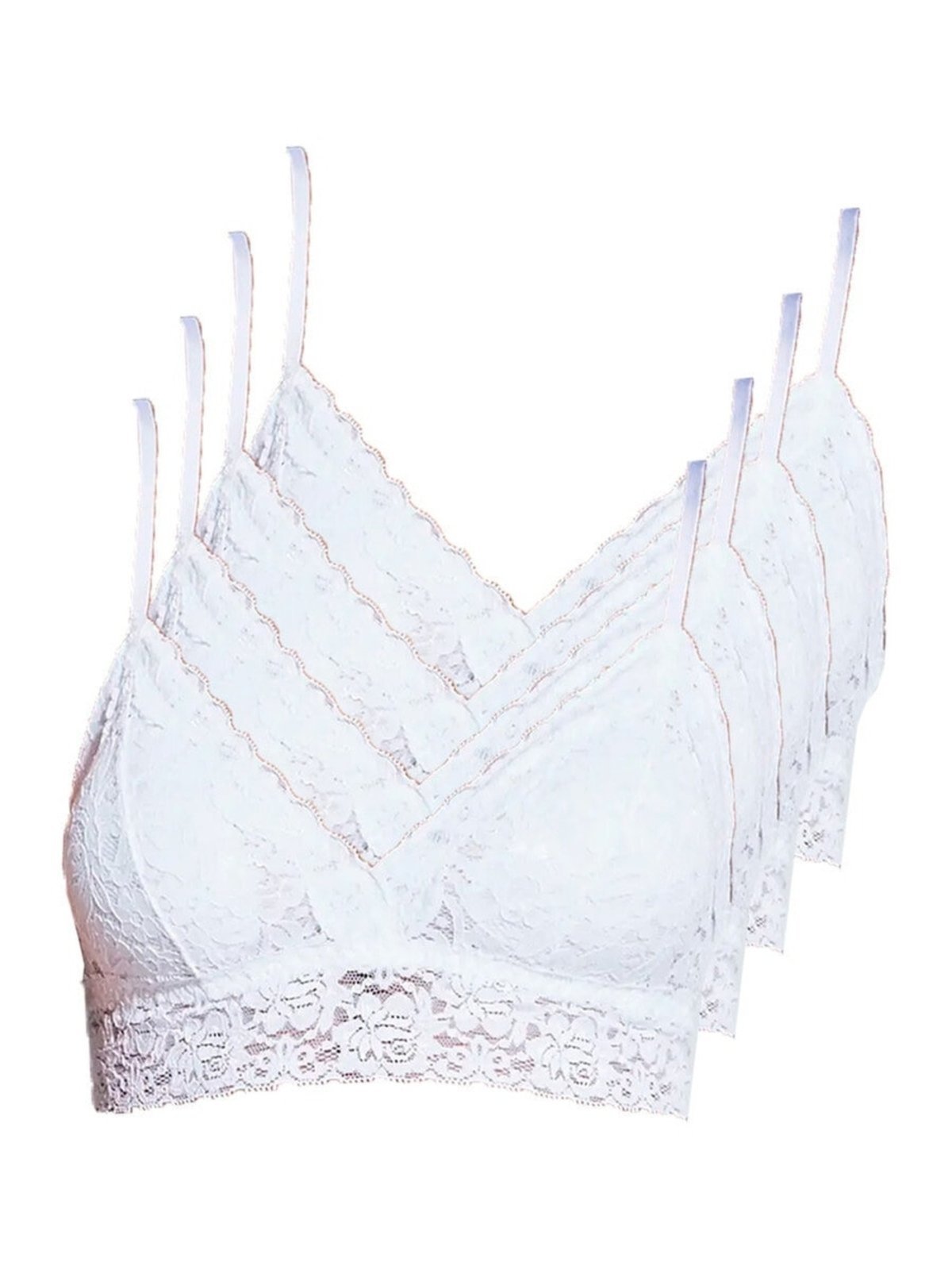 Kit com 4 Top sem Aro com Bojo Removível Hope L12273 Branco