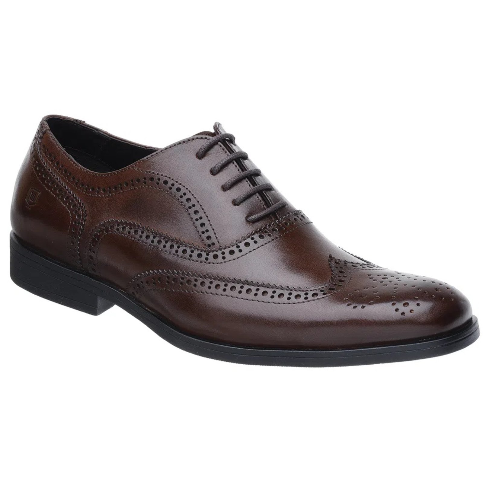 Sapato Oxford Malbork Couro Café Solado Comfort Borracha 60409M