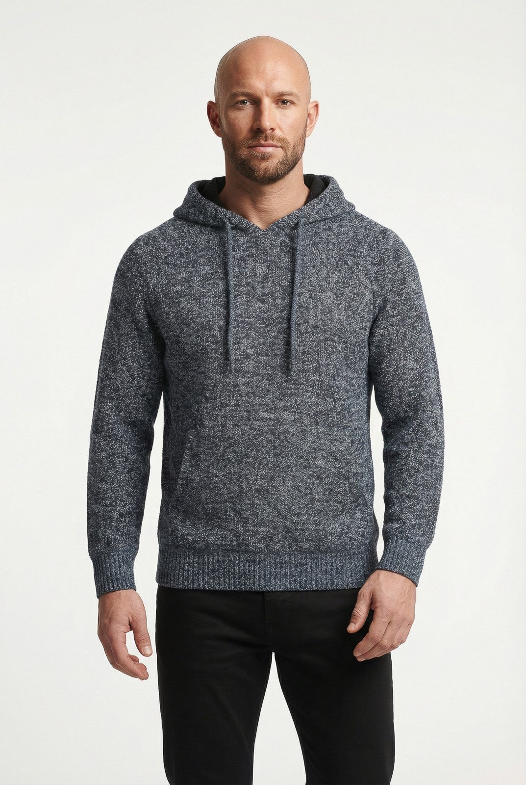 Blusão grosso térmico masculino com capuz 90150 - Chumbo