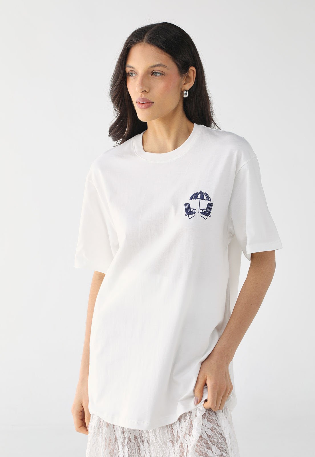 Blusa Feminina Dress To Bordado Cadeirinha Branca