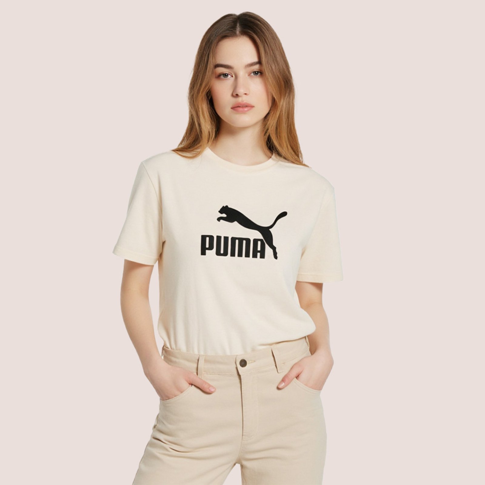 Camiseta Puma Classics Logo Tee Feminina Branco
