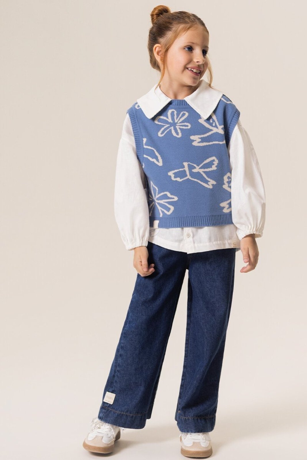 Infantil - Colete Bugbee em Tricô Estampado